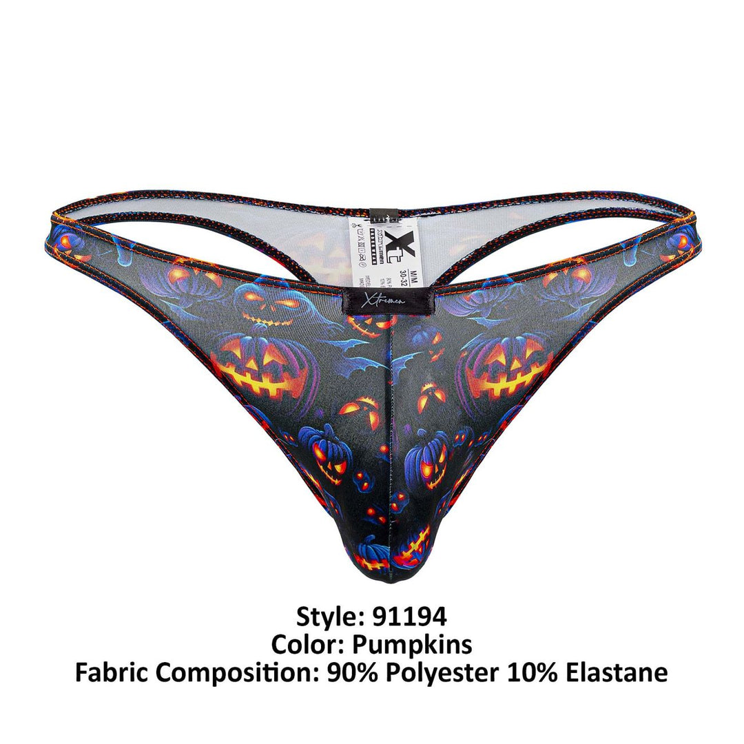 Xtremen Printed Men's Thong in Pumpkins Print – men's thongs