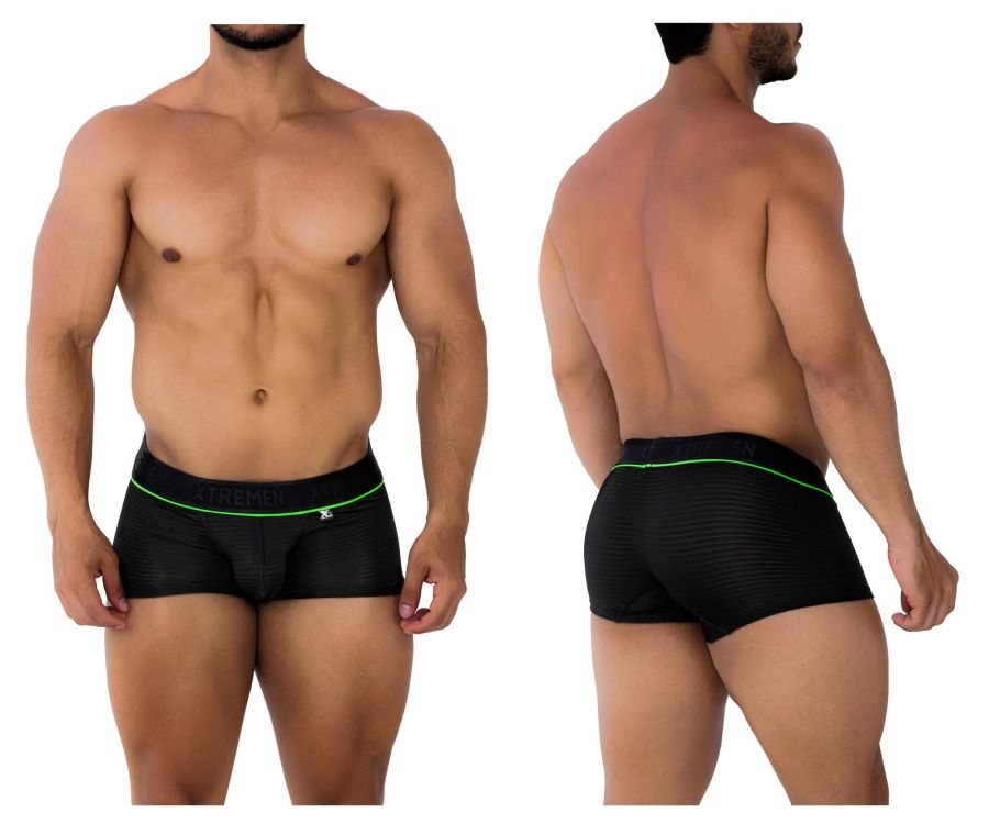 Xtremen Jacquard Men's Trunk Underwear in Black – men's trunks