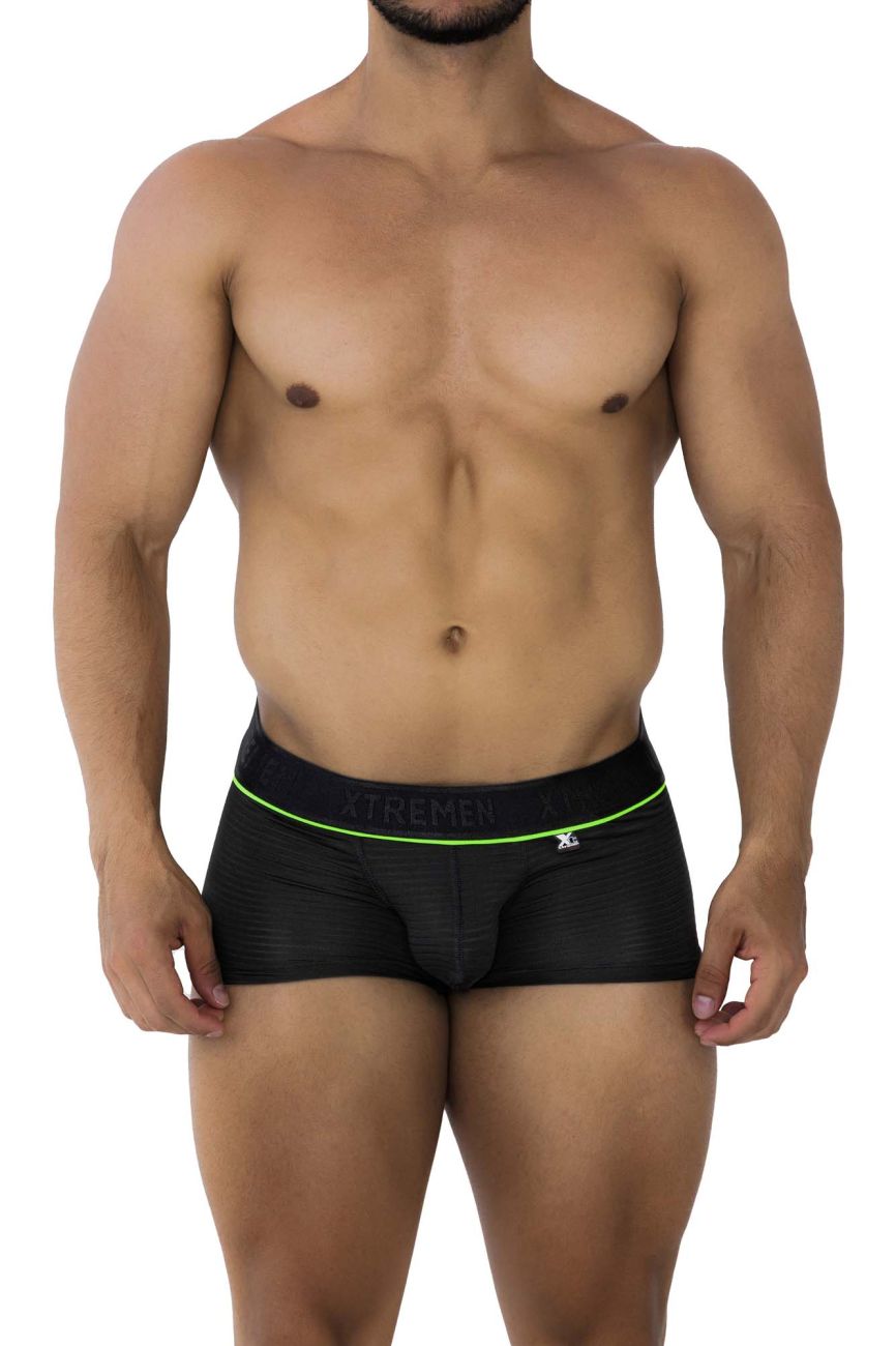 Xtremen Jacquard Men's Trunk Underwear in Black – men's trunks