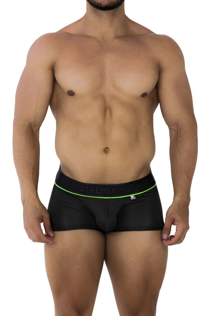 Xtremen Jacquard Men's Trunk Underwear in Black – men's trunks
