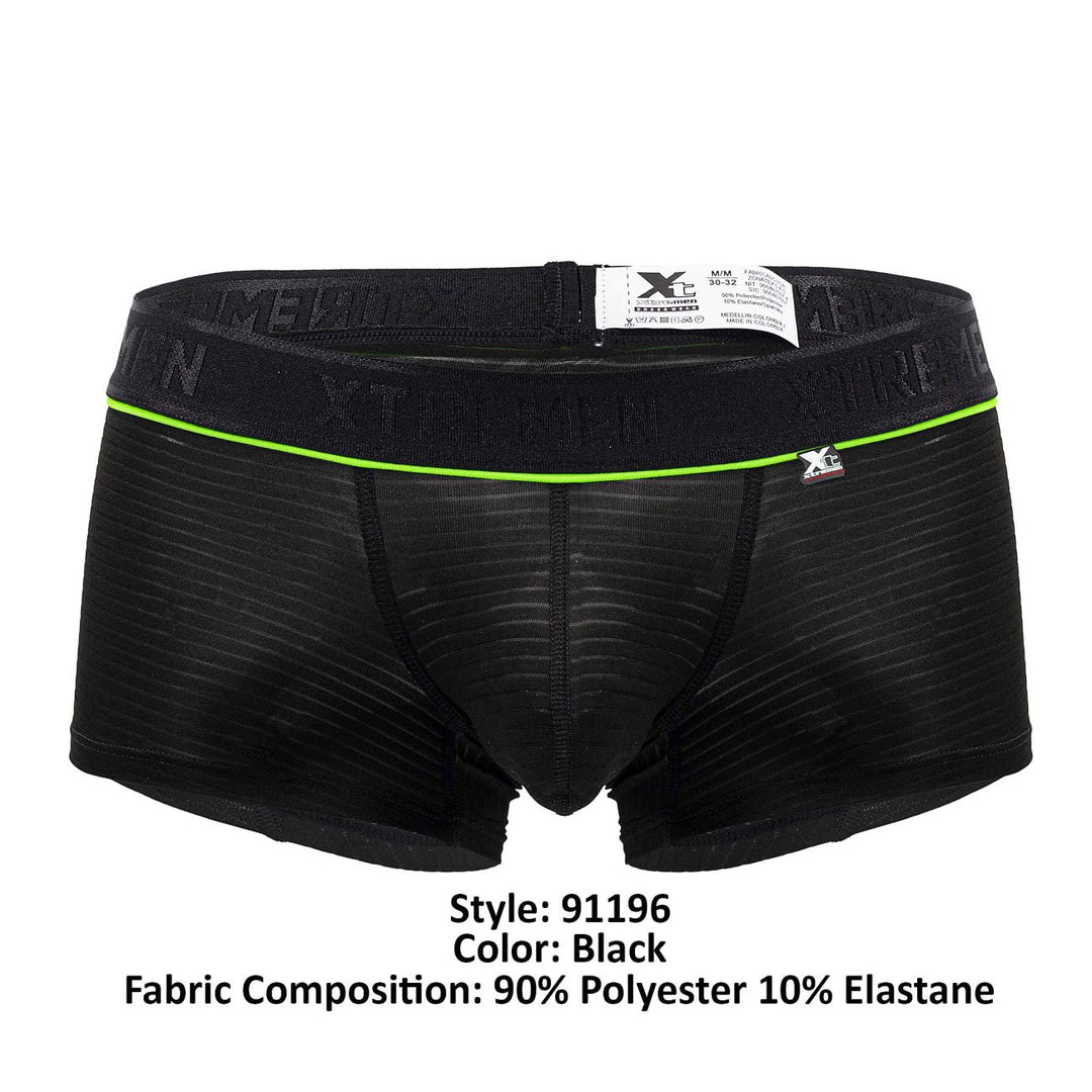 Xtremen Jacquard Men's Trunk Underwear in Black – men's trunks