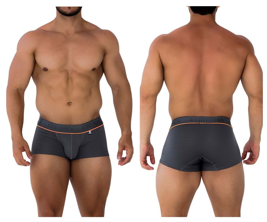 Xtremen Jacquard Men's Trunk Underwear in Gray – men's trunks