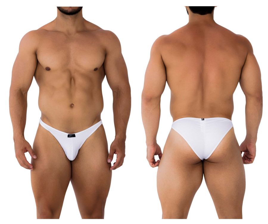 Xtremen Jacquard Men's Bikini Brief in White – men's briefs