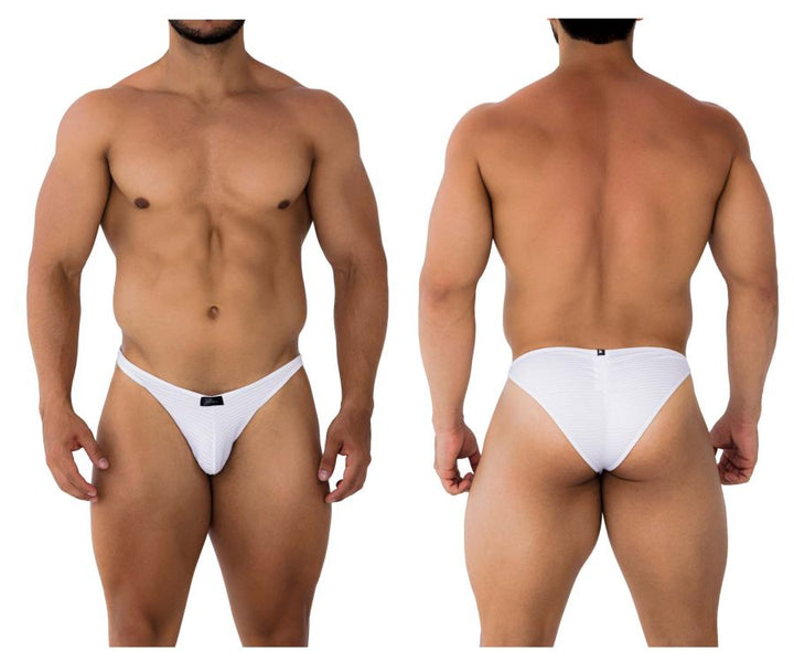 Xtremen Jacquard Men's Bikini Brief in White – men's briefs
