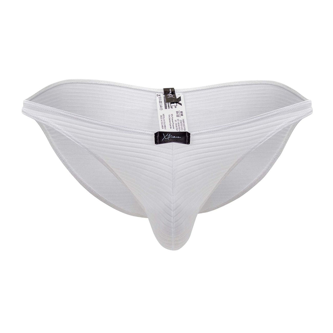 Xtremen Jacquard Men's Bikini Brief in White – men's briefs