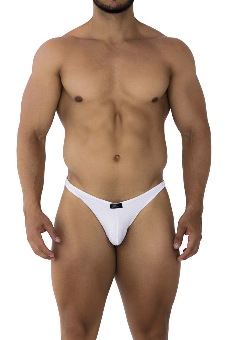 Xtremen Jacquard Men's Bikini Brief in White – men's briefs
