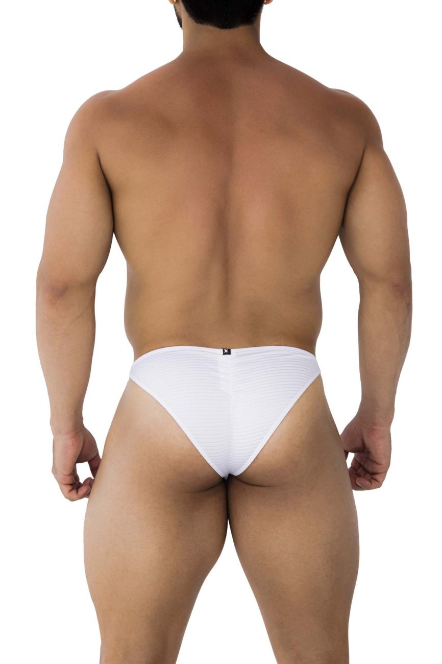Xtremen Jacquard Men's Bikini Brief in White – men's briefs