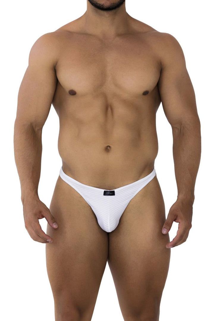 Xtremen Jacquard Men's Thong in White – men's thongs