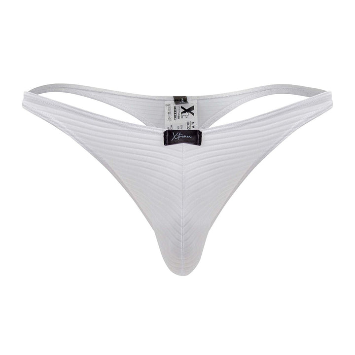 Xtremen Jacquard Men's Thong in White – men's thongs