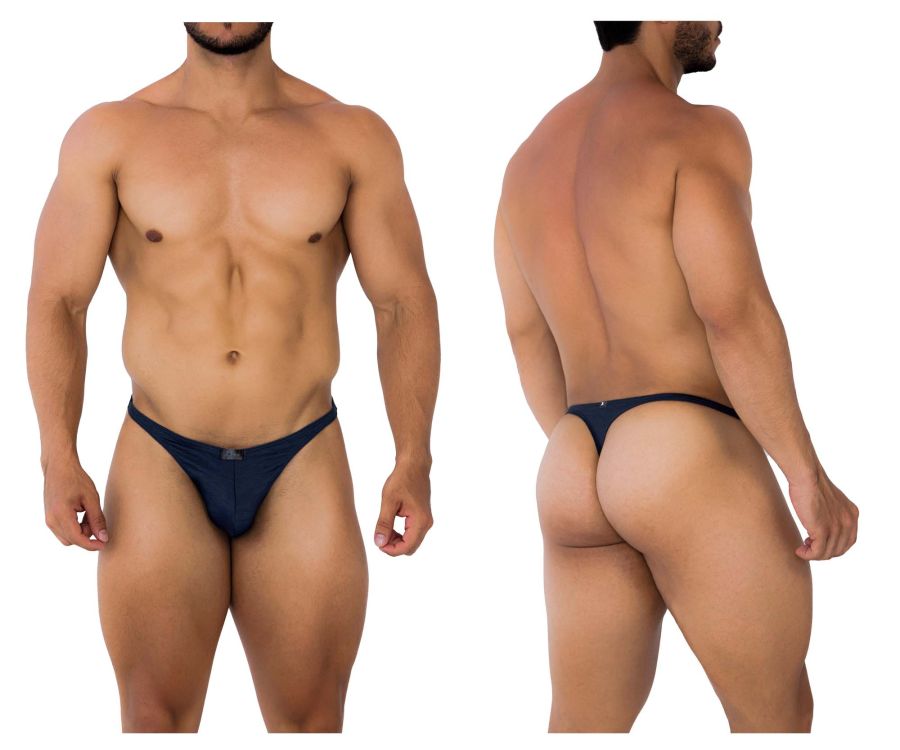 Xtremen Jacquard Men's Thong in Dark Blue – men's thongs