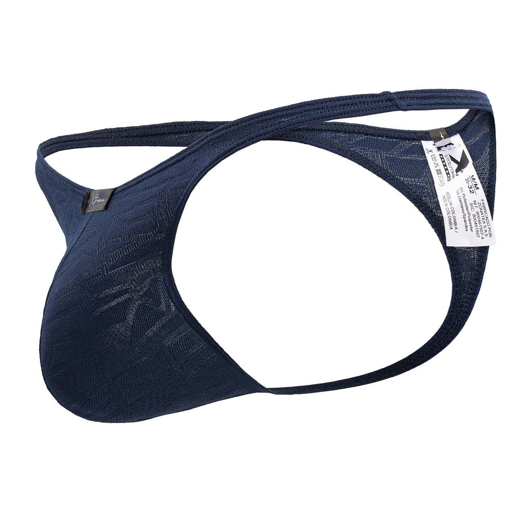 Xtremen Jacquard Men's Thong in Dark Blue – men's thongs