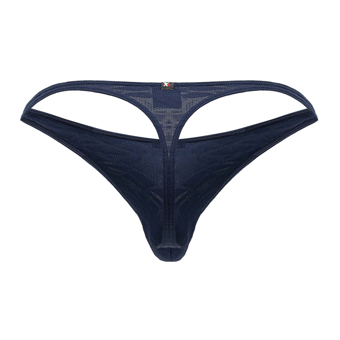 Xtremen Jacquard Men's Thong in Dark Blue – men's thongs