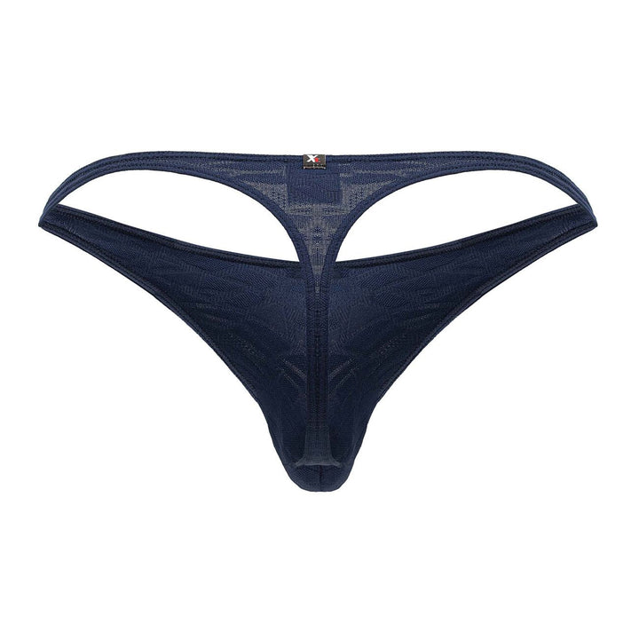 Xtremen Jacquard Men's Thong in Dark Blue – men's thongs