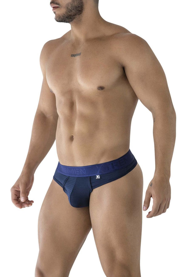 Xtremen Microfiber Thongs in Navy – men's thongs