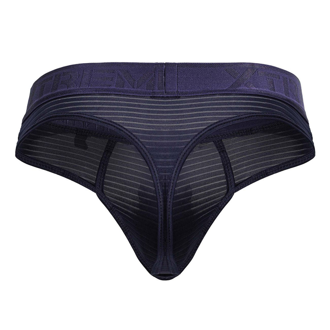 Xtremen Microfiber Thongs in Navy – men's thongs