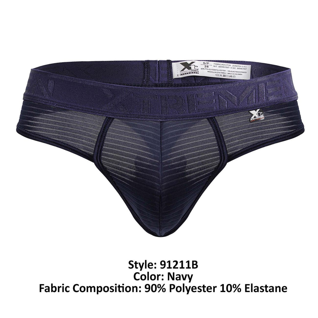 Xtremen Microfiber Thongs in Navy – men's thongs