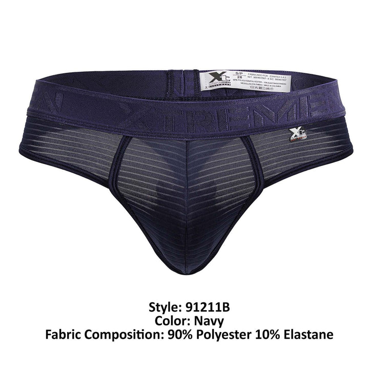 Xtremen Microfiber Thongs in Navy – men's thongs