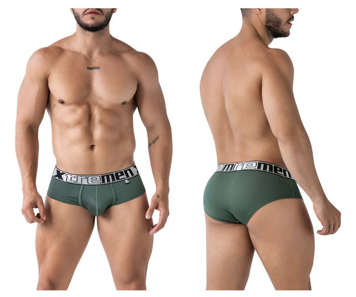 Xtremen Microfiber Briefs in Green – men's briefs