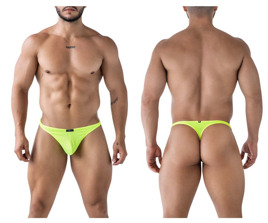 Xtremen Microfiber Thongs in Neon Green – men's thongs