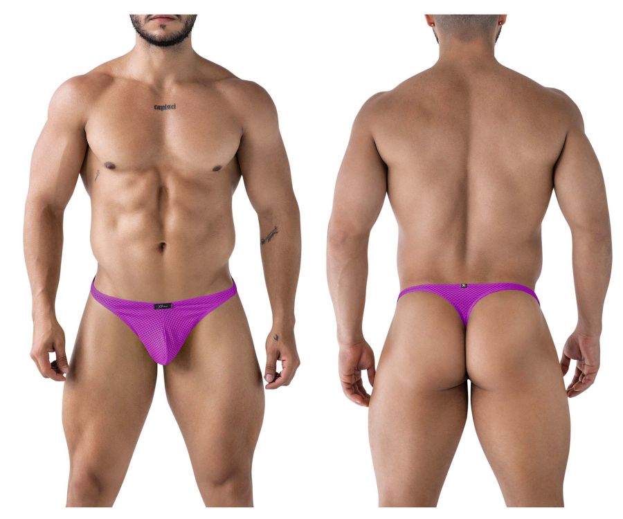 Xtremen Microfiber Thongs in Purple – men's thongs