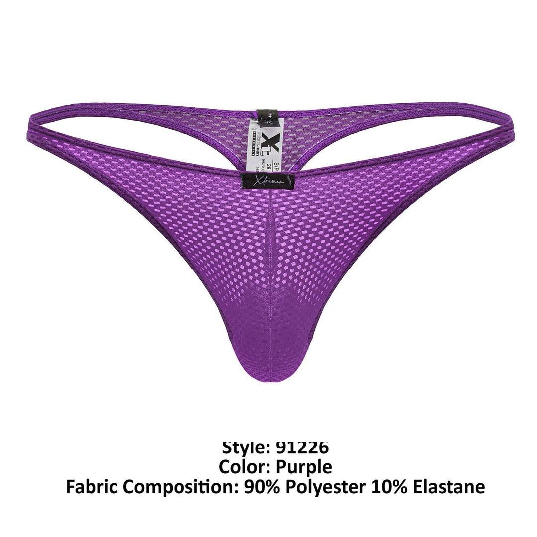 Xtremen Microfiber Thongs in Purple – men's thongs