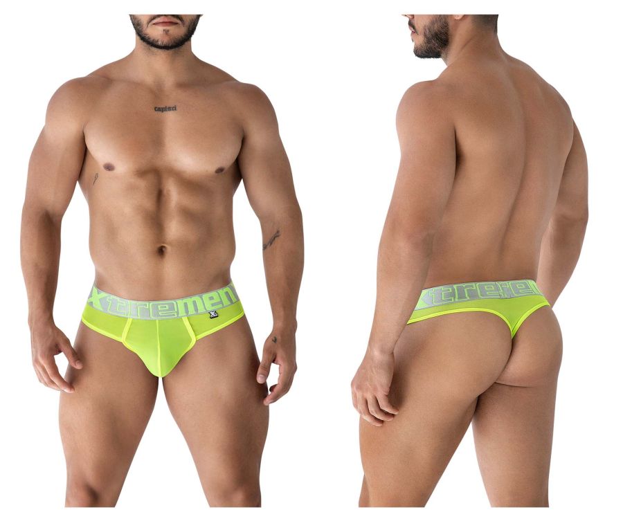 Xtremen Microfiber Men's Thong in Neon Green – men's thongs