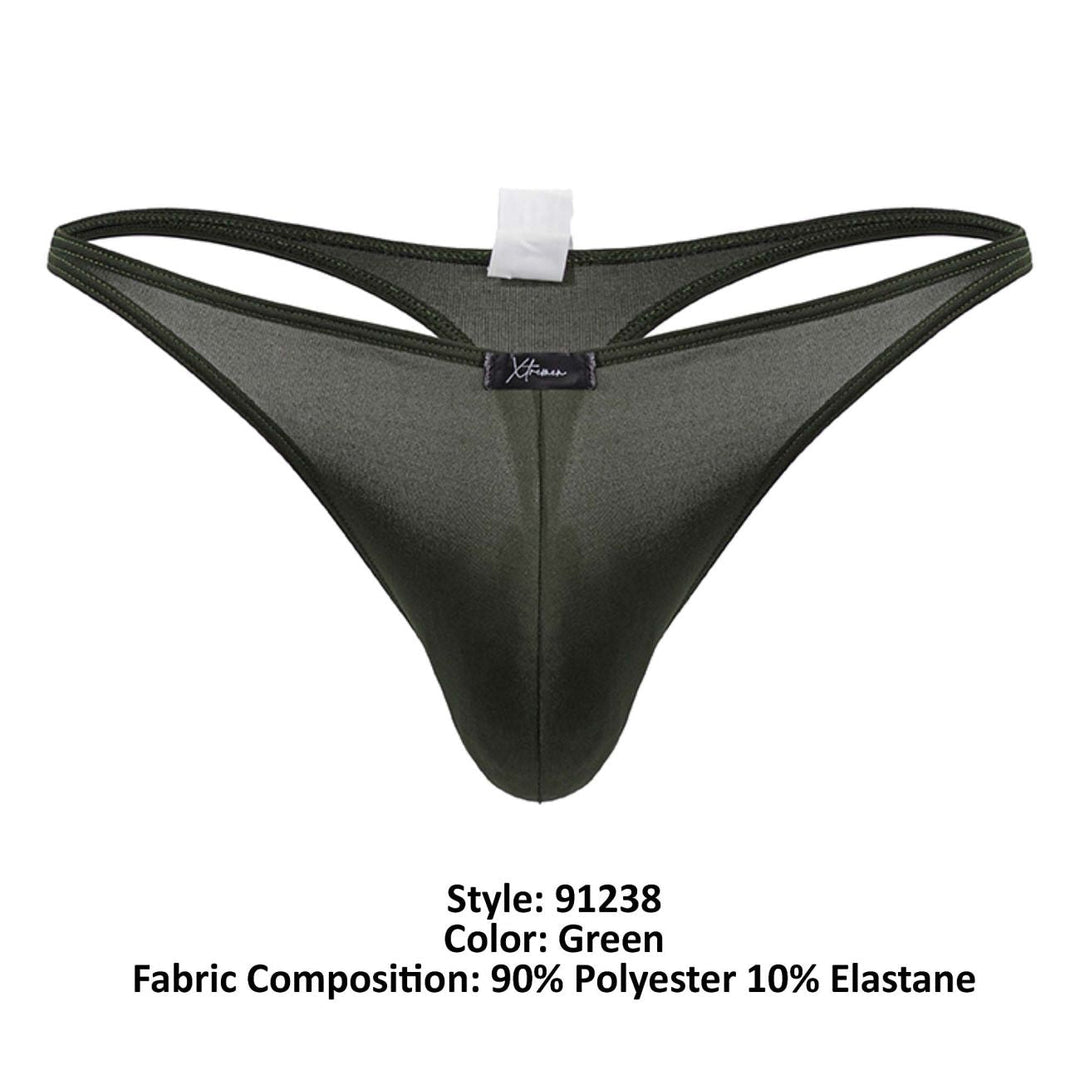 Xtremen Microfiber Men's Thong in Green – men's thongs