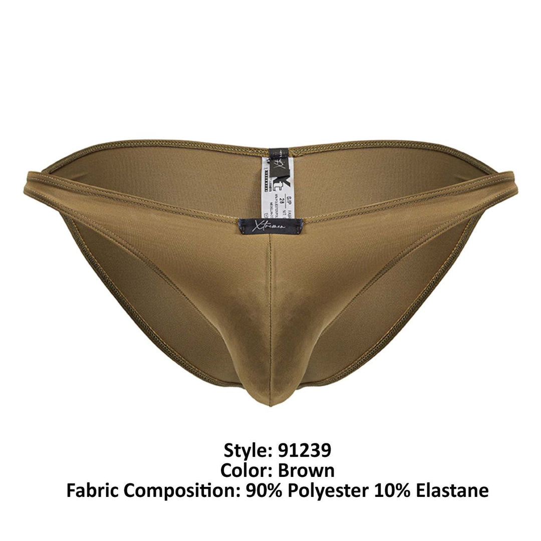 Xtremen Microfiber Men's Bikini Brief in Brown – men's briefs