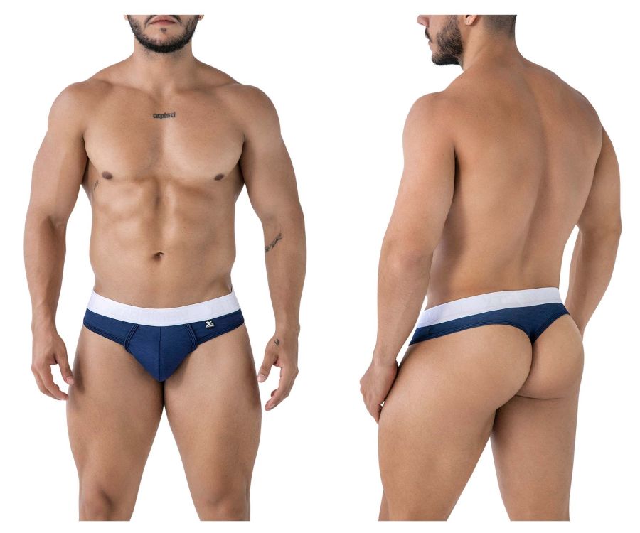 Xtremen Microfiber Men's Thong in Dark Blue – men's thongs