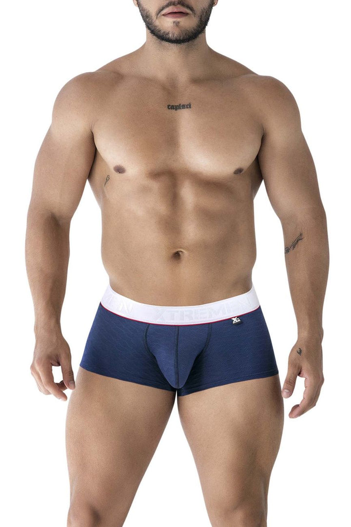 Xtremen Microfiber Men's Trunk Underwear in Dark Blue – men's trunks