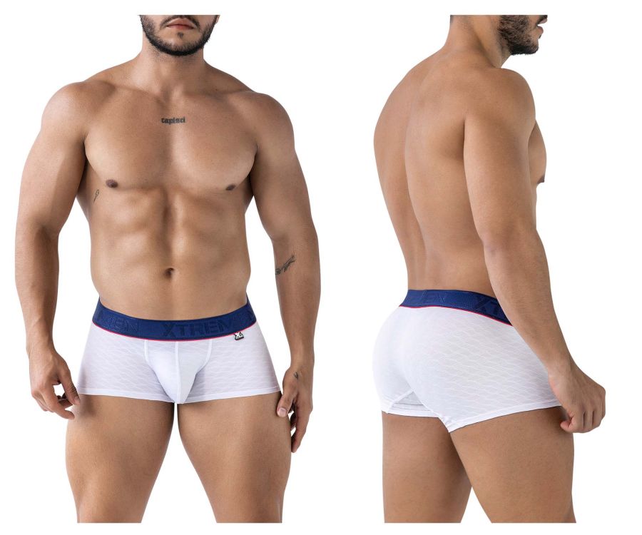 Xtremen Microfiber Men's Trunk Underwear in White – men's trunks