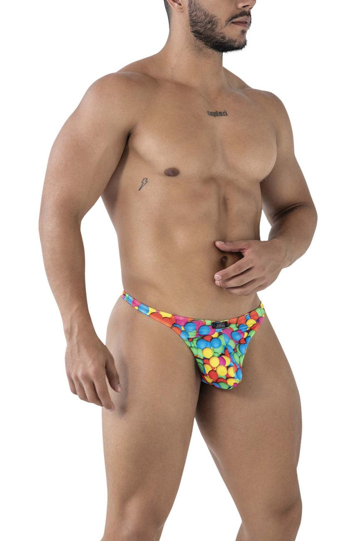 Xtremen Printed Thongs in Bubbles Print – men's thongs