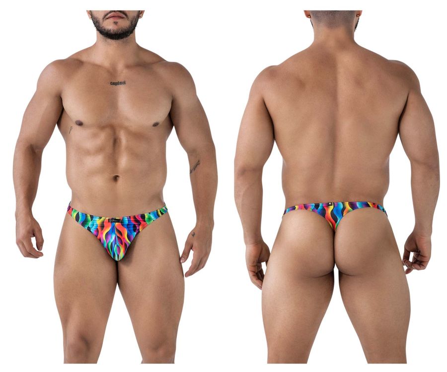 Xtremen Printed Thongs in Waves Print – men's thongs