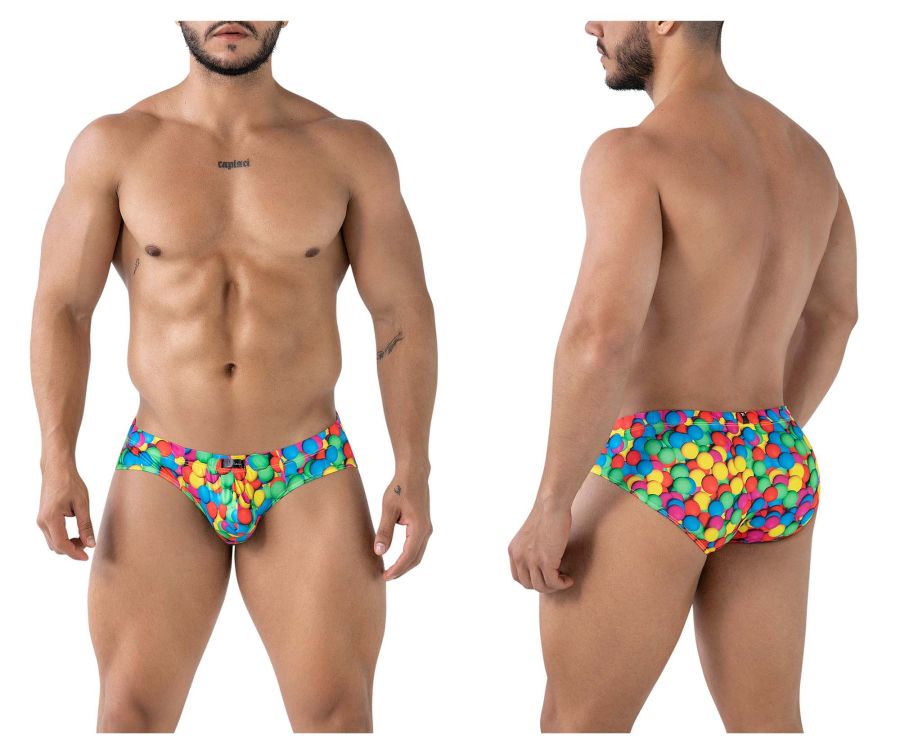 Xtremen Printed Briefs in Bubbles Print – men's briefs