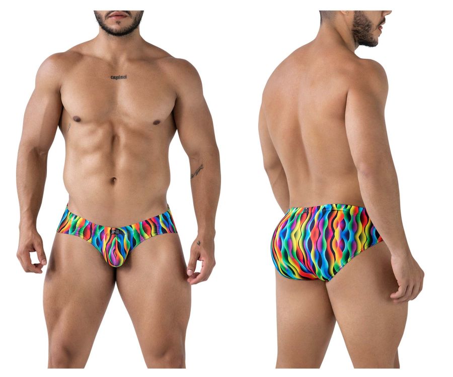 Xtremen  Men's Bikini Brief in Waves – men's briefs