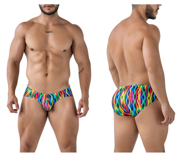 Xtremen  Men's Bikini Brief in Waves – men's briefs