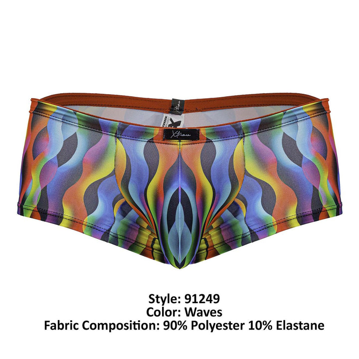 Xtremen Printed Trunks in Waves Print – men's trunks