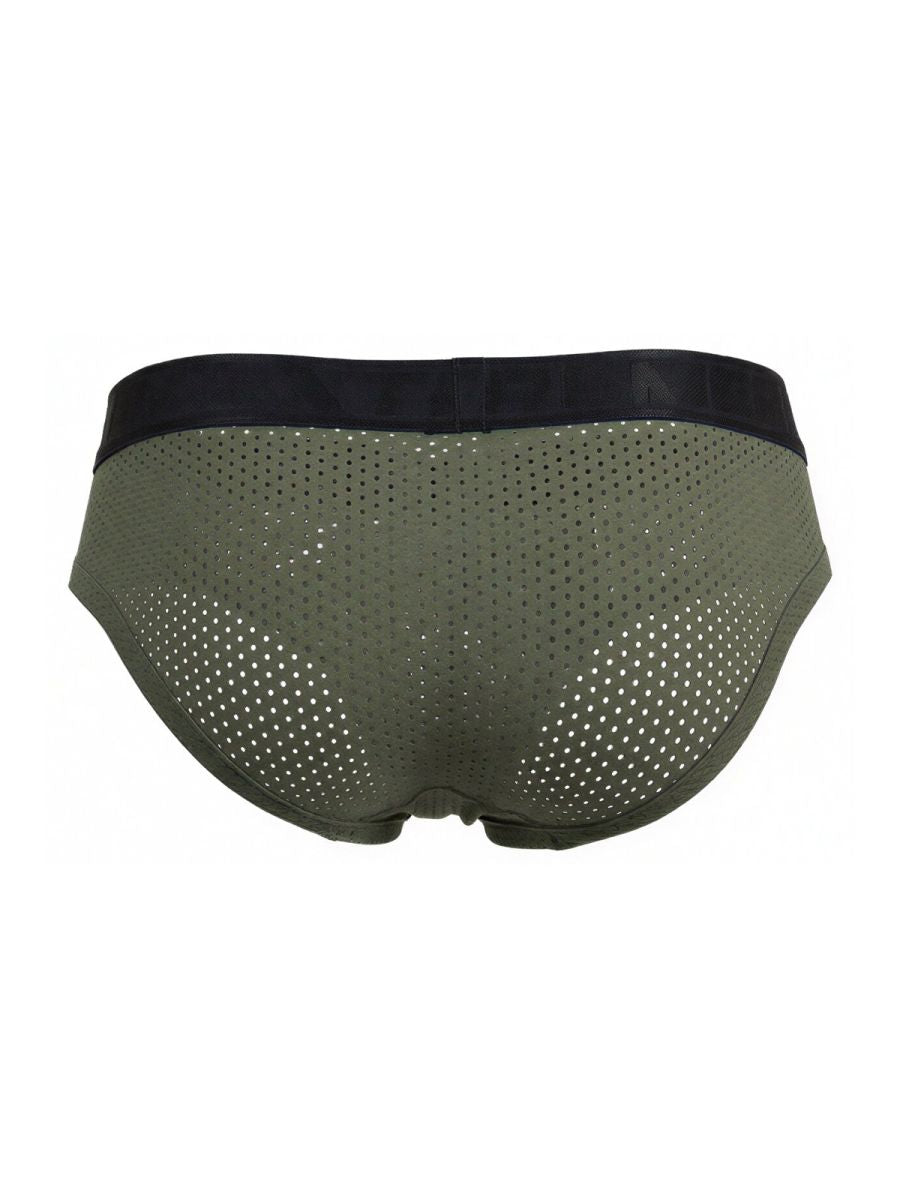 Xtremen Microfiber Mesh Men's Bikini Brief in Military Green – men's briefs