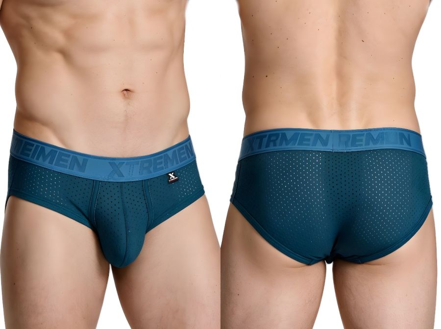 Xtremen Microfiber Mesh Men's Bikini Brief in Petrol – men's briefs