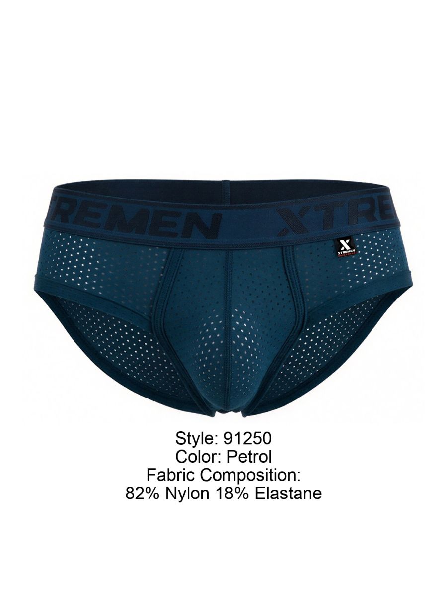 Xtremen Microfiber Mesh Men's Bikini Brief in Petrol – men's briefs