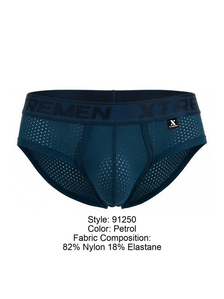 Xtremen Microfiber Mesh Men's Bikini Brief in Petrol – men's briefs