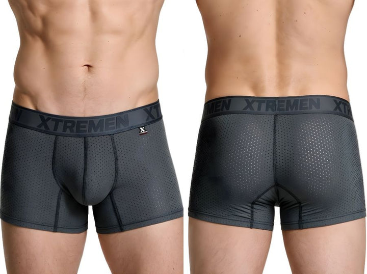 Xtremen Microfiber Mesh Men's Boxer Brief in Gray – men's boxer briefs