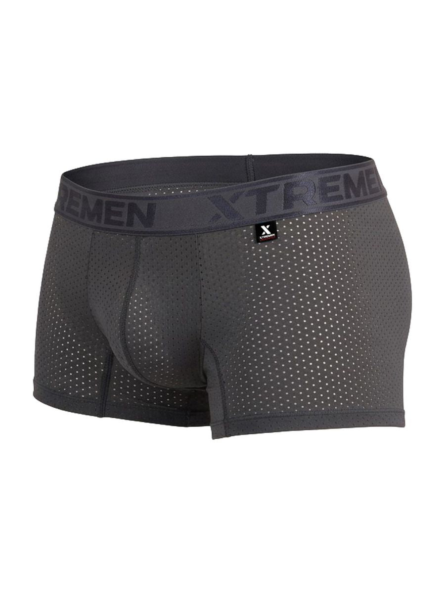 Xtremen Microfiber Mesh Men's Boxer Brief in Gray – men's boxer briefs