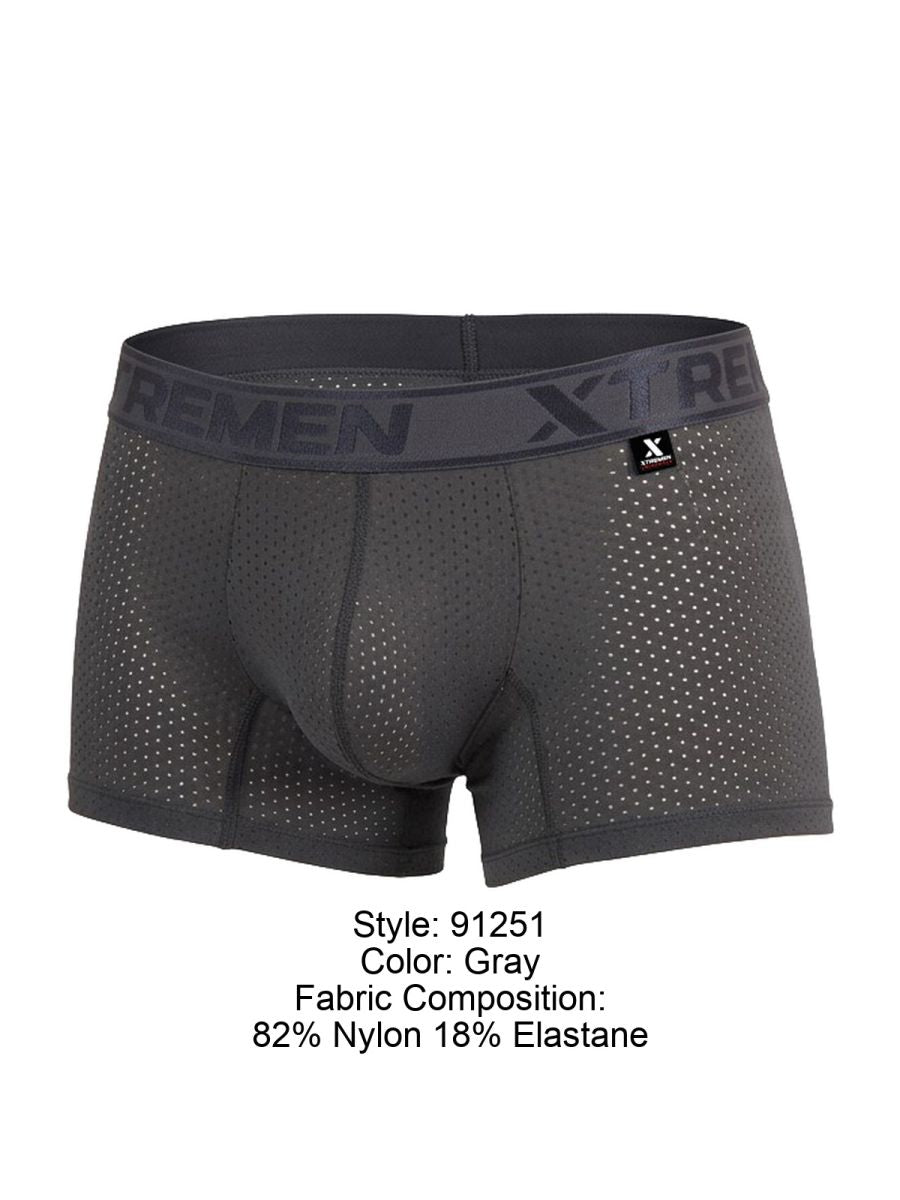 Xtremen Microfiber Mesh Men's Boxer Brief in Gray – men's boxer briefs