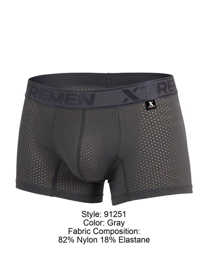 Xtremen Microfiber Mesh Men's Boxer Brief in Gray – men's boxer briefs