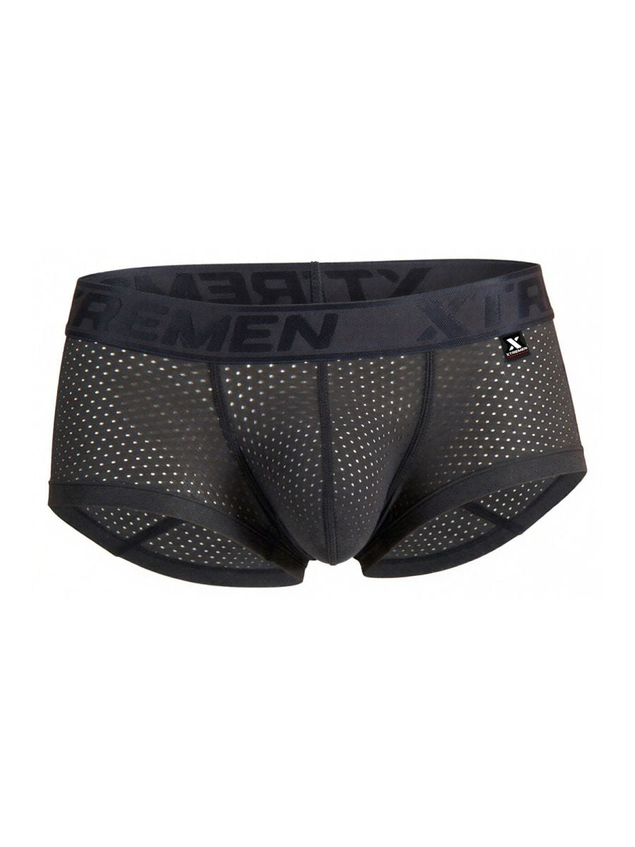 Xtremen Microfiber Mesh Men's Trunk Underwear in Gray – men's trunks