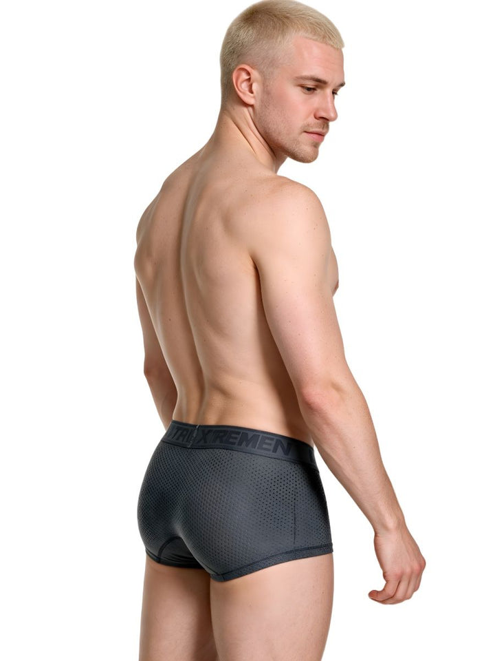 Xtremen Microfiber Mesh Men's Trunk Underwear in Gray – men's trunks