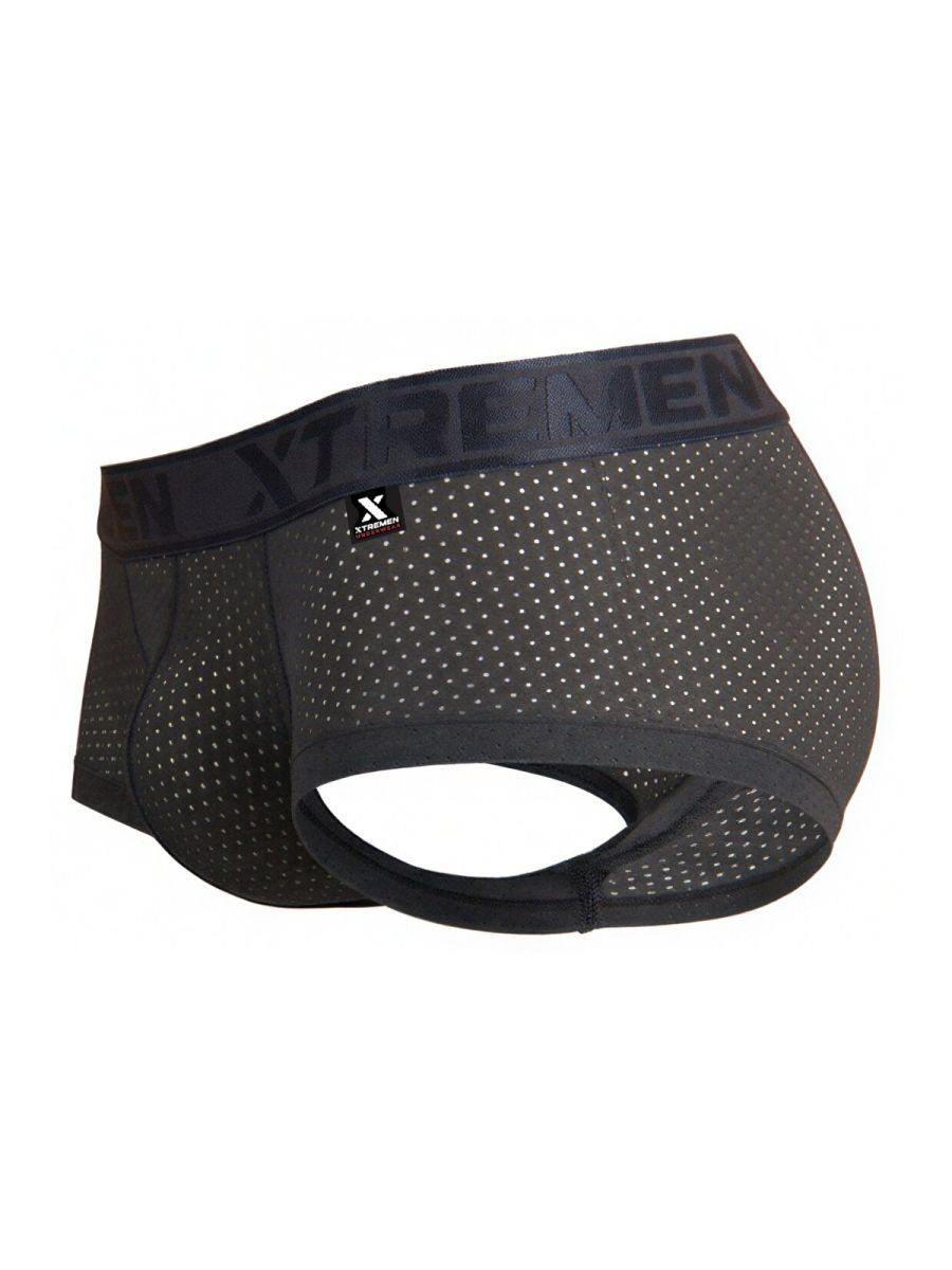 Xtremen Microfiber Mesh Men's Trunk Underwear in Gray – men's trunks