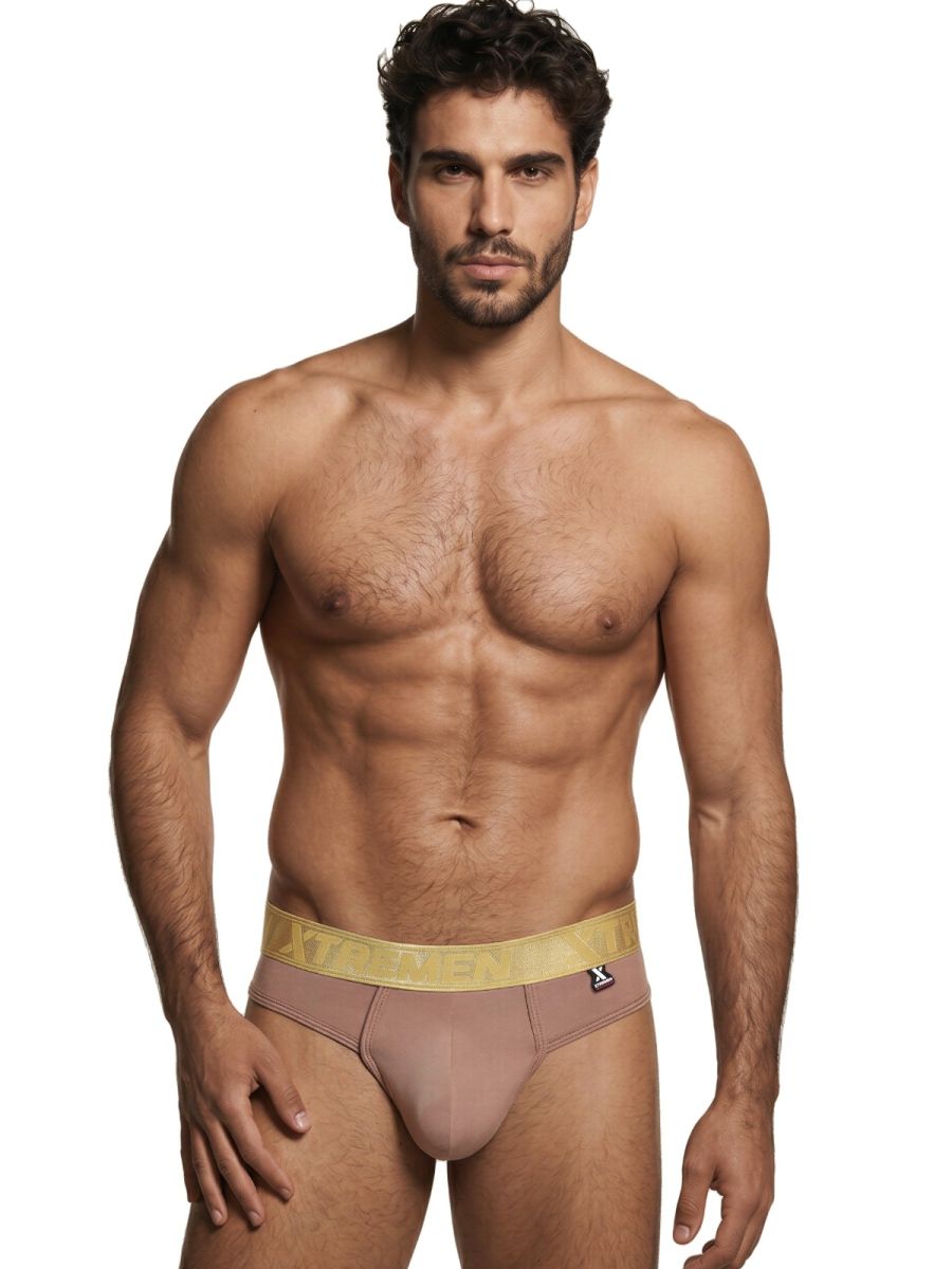 Xtremen Microfiber Sleek and Supportive Men's Thong in Khaki – men's thongs
