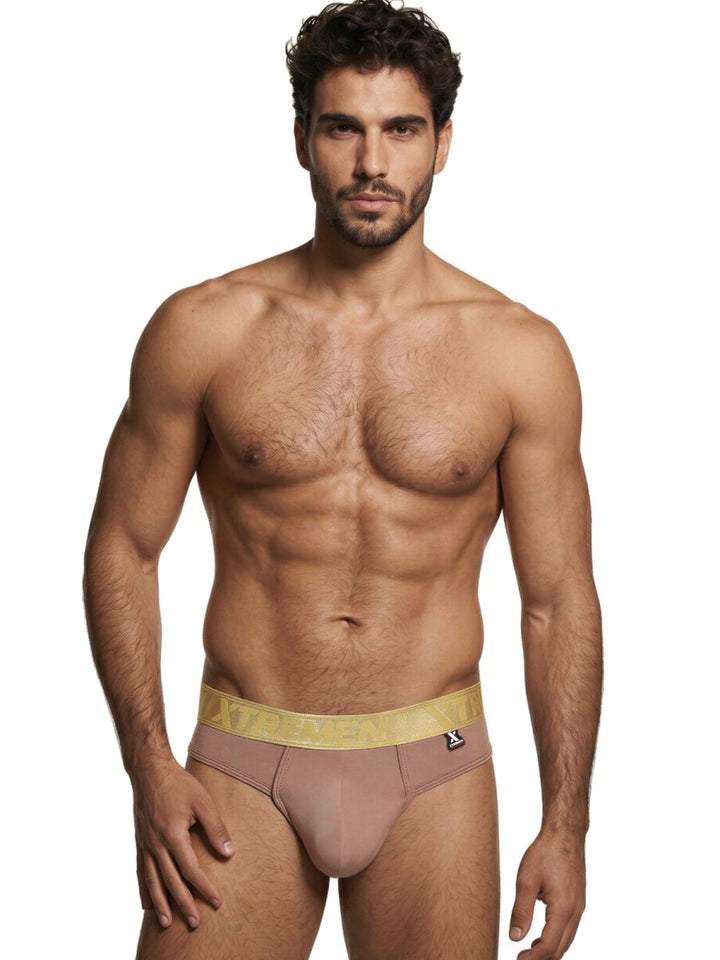 Xtremen Microfiber Sleek and Supportive Men's Thong in Khaki – men's thongs